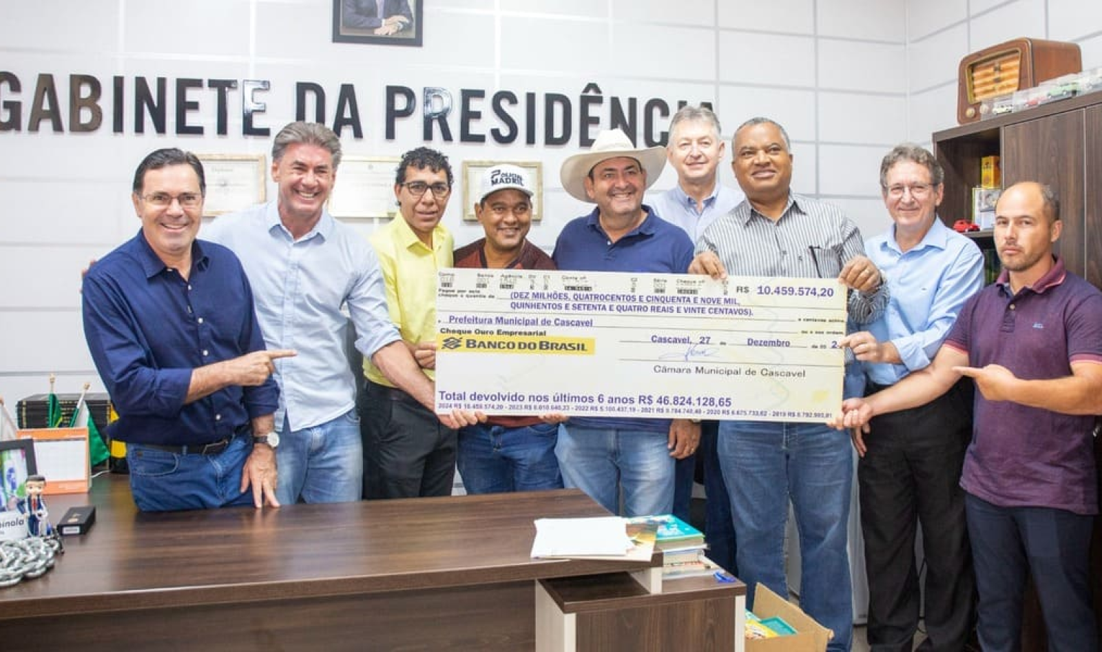 Câmara devolve R$ 10,4 milhões à Prefeitura e alcança R$ 46 milhões em economias