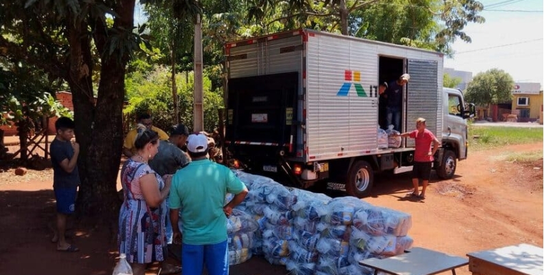 Itaipu apoia distribuição de alimentos para comunidades indígenas da região Oeste