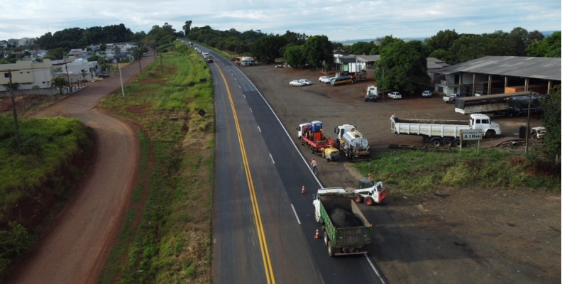 EPR Iguaçu realiza obras em trechos da BR-163 durante o fim de semana