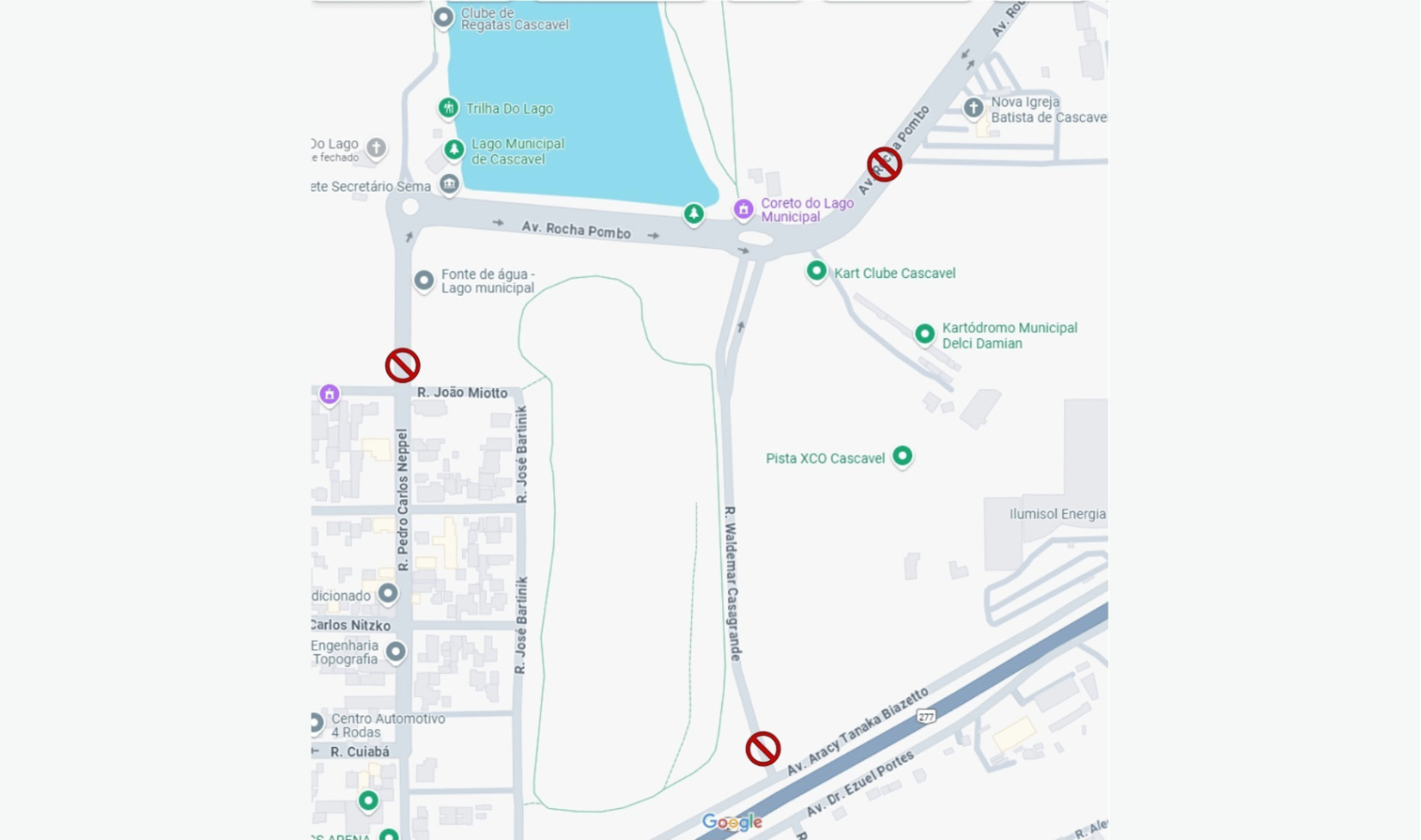 Comunicado - interdição de acesso ao Lago Municipal