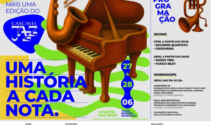 Cascavel Jazz Festival reúne grandes nomes da música instrumental no Teatro Municipal Sefrin Filho