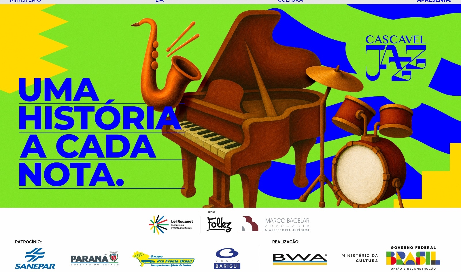 Cascavel Jazz Festival começa nesta sexta (27) com grandes artistas e entrada gratuita