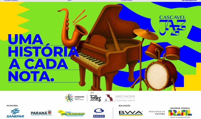 Cascavel Jazz Festival começa nesta sexta (27) com grandes artistas e entrada gratuita