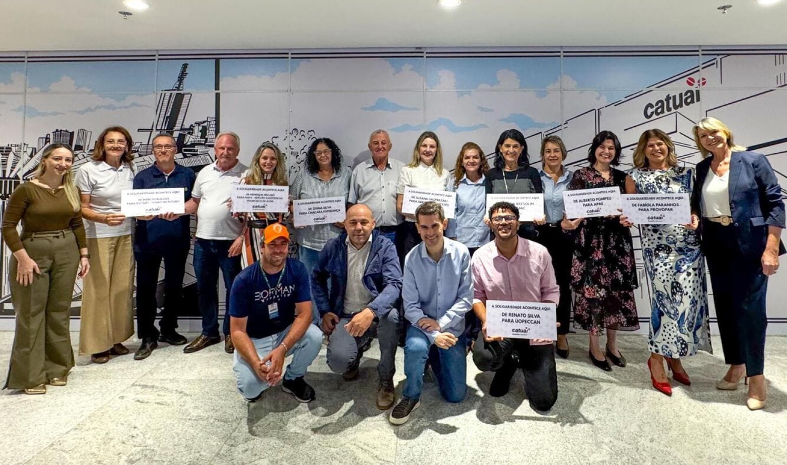 Catuaí Cascavel convidou personalidades locais para destinarem doações a 10 instituições