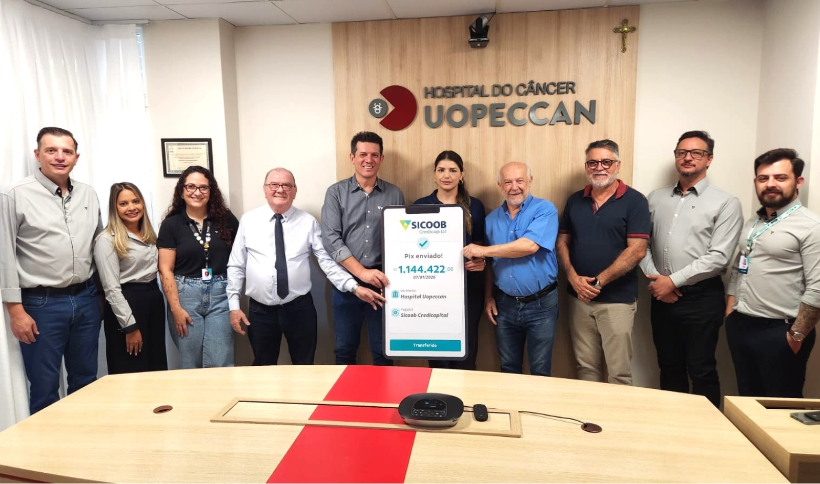 Sicoob Credicapital destina mais de R$ 1,1 milhão para ampliação da radioterapia do Complexo do Hospital Uopeccan 