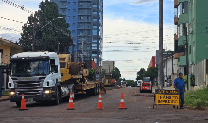 Empresa inicia obras viárias em Cascavel: binário JK e Flamboyant