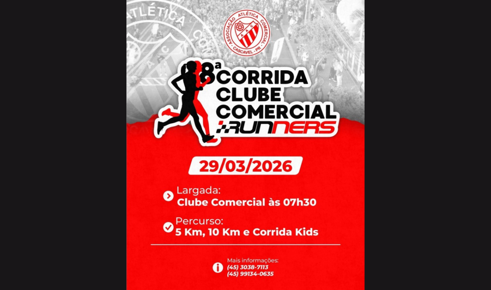 A 8ª Corrida Clube Comercial Runners abre inscrições