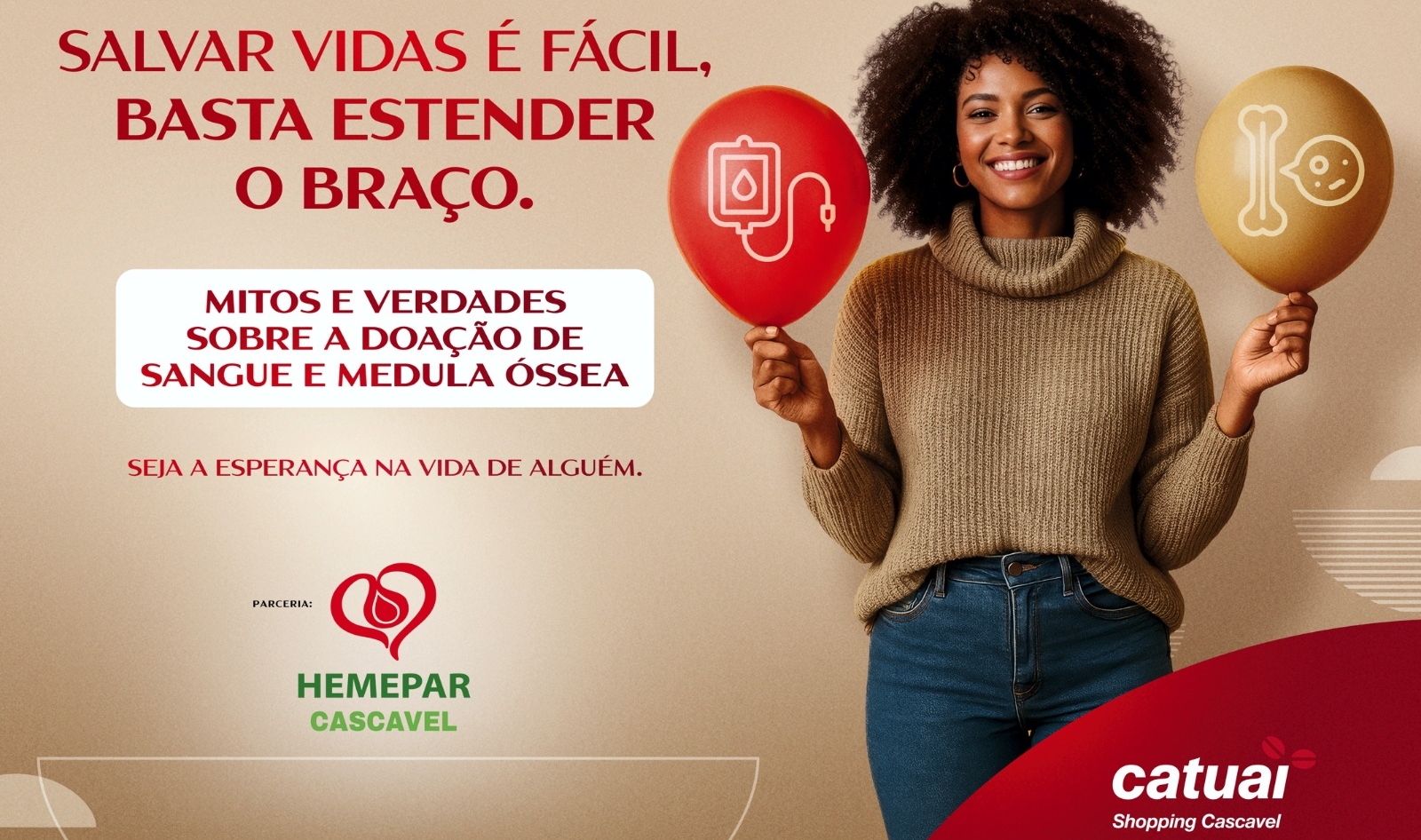 Catuaí Cascavel recebeu ação do Hemocentro para cadastro de doadores de medula óssea